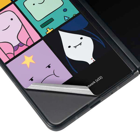 Adult Swim Adventure Time Character Tiles Galaxy Z Fold4 5G Skin